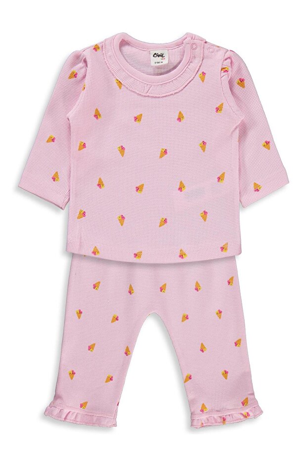 Dondurma Empirme 6-18 Months Pajama Set - Pink
