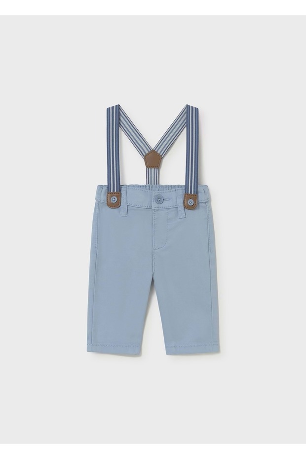 Baby Boy Pants with Straps Open Blue