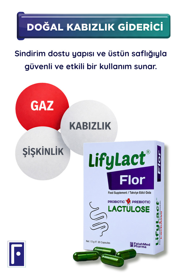 ® Flor Probiyotik Kapsül , Prebiyotik , Laktuloz, - 4