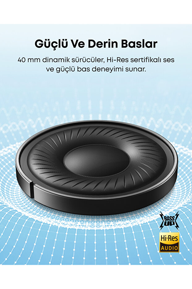Soundcore Q20i Kulak Üstü Bluetooth Kulaklık, Aktif Gürültü Engelleme, Siyah - A3004 - 3