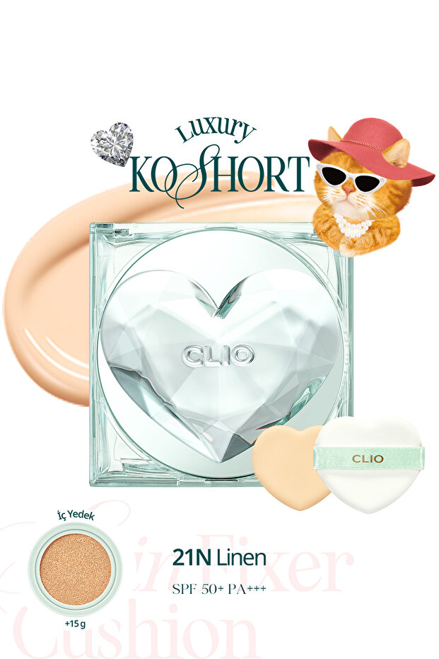 Special Design, Long-Lasting, Matte Cushion Kill Cover Skin Fixer Cushion+Refill 21N Linen Luxury Koshort
