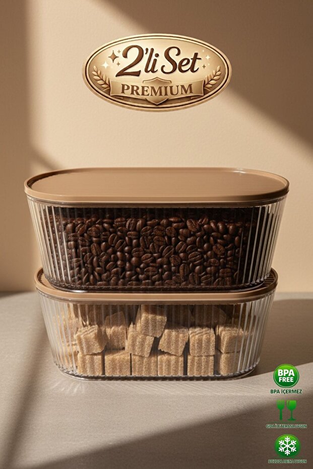 Transparent Storage Container - Kitchen Organizer with Leak-Proof Lid | Vegetables | Tea | Coffee | Sugar | Dry Food | Fruit