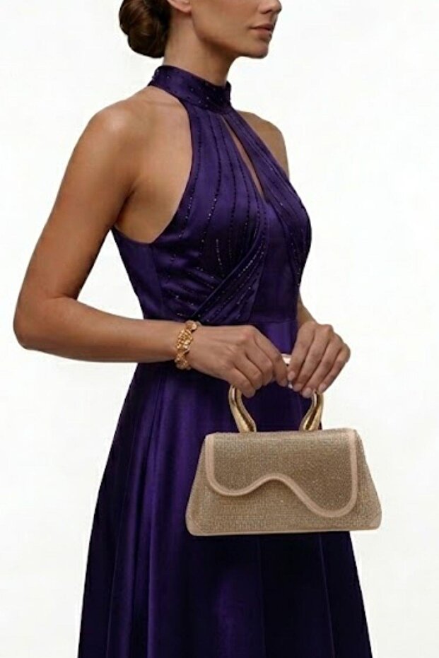 Evening gold stone bag