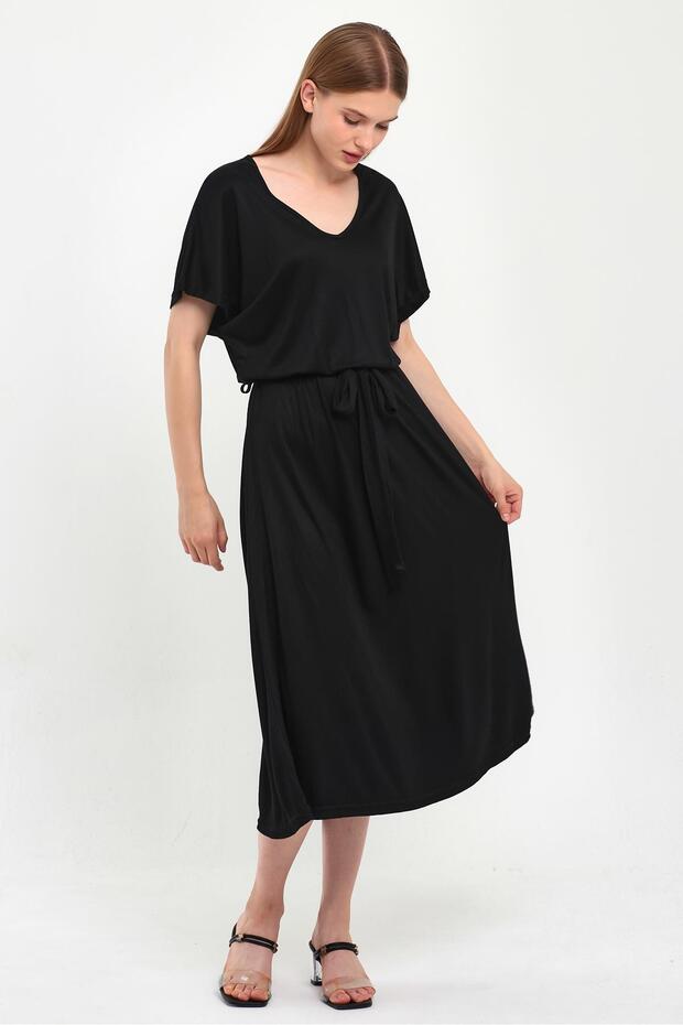 ALEXANDERGARDY BELLOWED V-NECK DRESS (B23-00239)