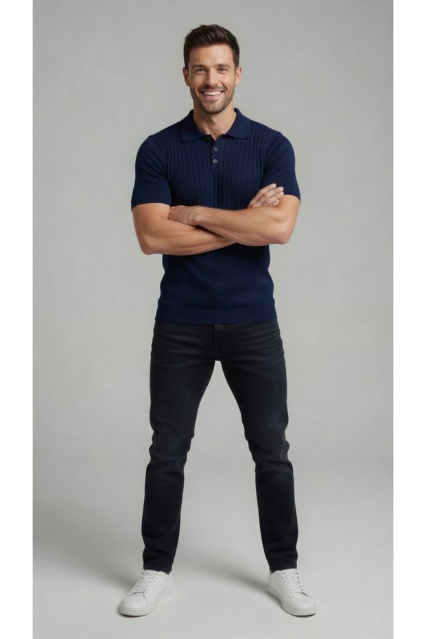 Maniche Polo Neck Knitwear T-Shirt