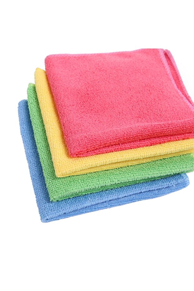 Microfiber Non-Marking Multi-Purpose Cleaning Cloth Bright Surfaces Cloth 4 Pieces 30*30