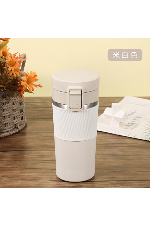 Digital Graduated Smart Steel Thermos - 500ml Leak-Proof Coffee Mug with Locking Lid