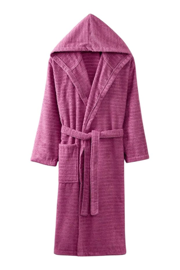Cotton Hooded Bathrobe Unisex Women's Men's Soft Textured Premium Bath Robe