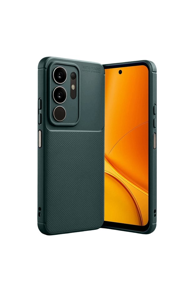 Vivo Y29 4g Auto Focus Carbon Cover - Dark Green
