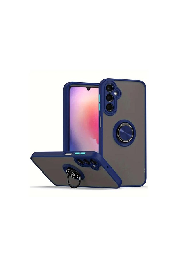 Samsung Galaxy S25 Case Montreal Ring Silicone Cover - Navy Blue
