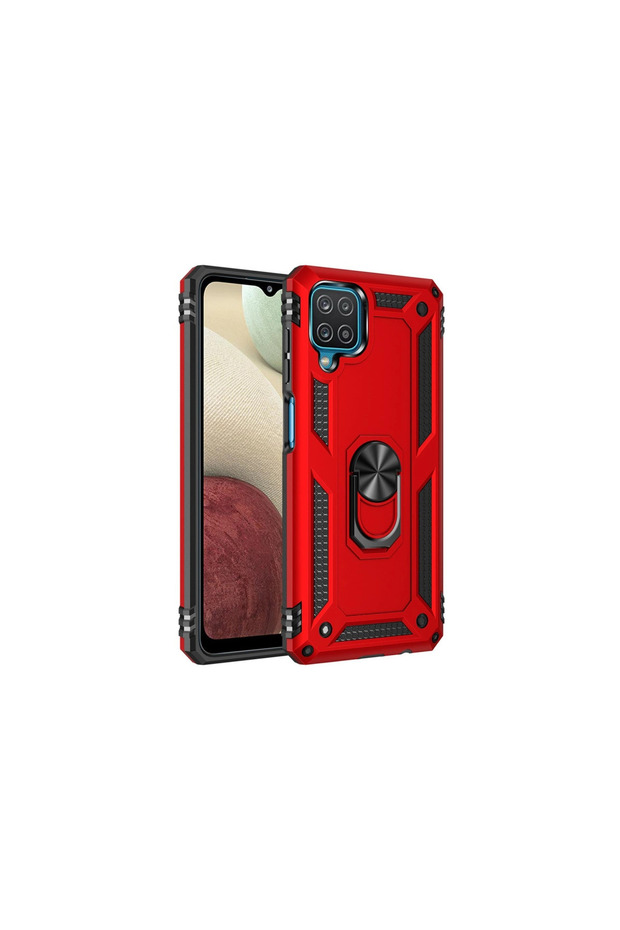 Samsung Galaxy A22 Case Sofia Silicone Cover with Ring - Red