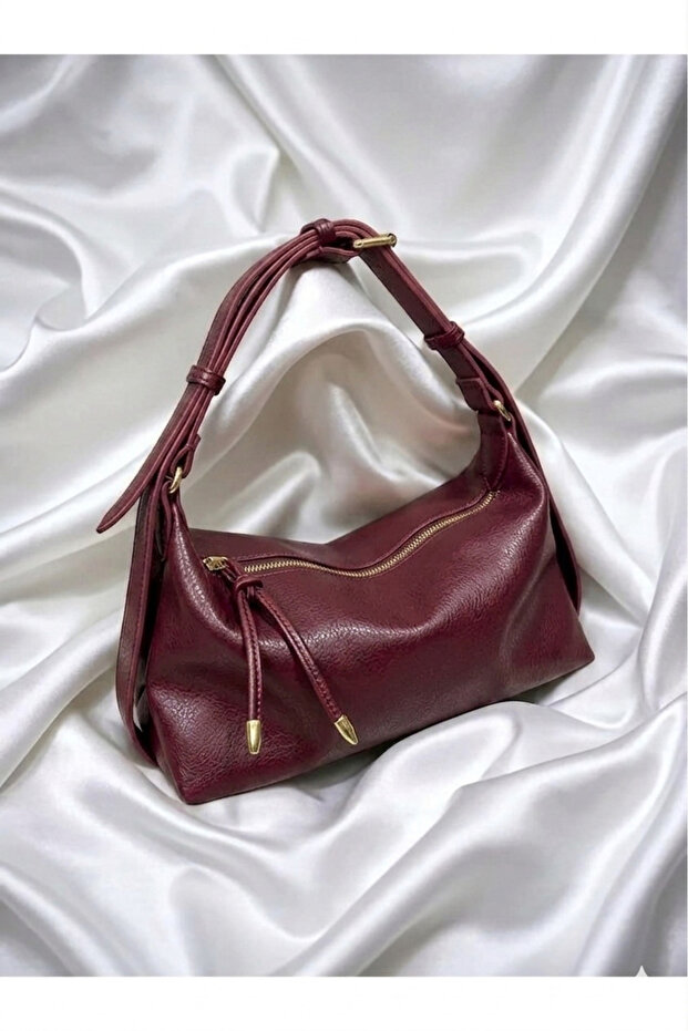 Very Stylish New Style Model Belt Detailed Medium Size Hand and Shoulder Bag Width 30 cm Length 17 cm