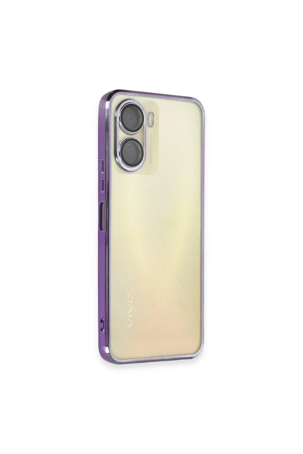 Vivo Y16 Case Silicone with Razer Lens - Purple