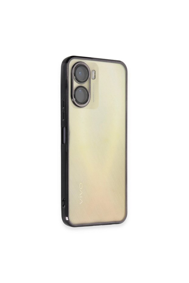 Vivo Y16 Case Silicone with Razer Lens - Black