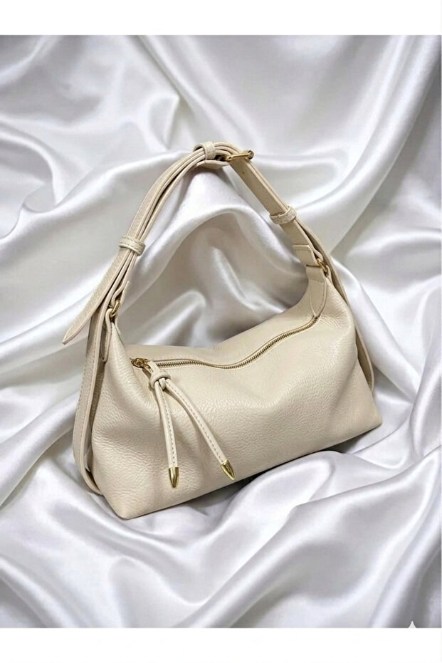 Very Stylish New Style Model Belt Detailed Medium Size Hand and Shoulder Bag Width 30 cm Length 17 cm