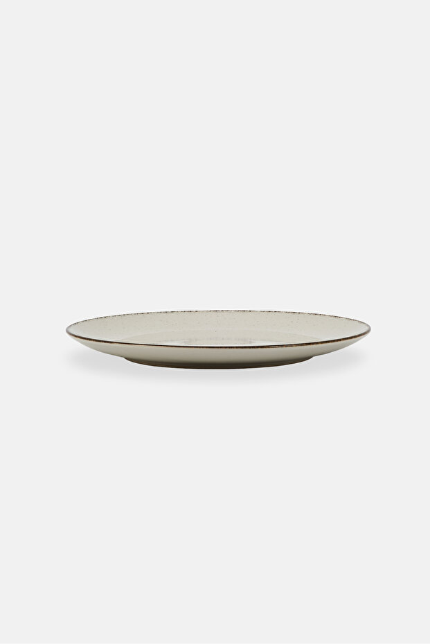 Big Stoneware Plate, White