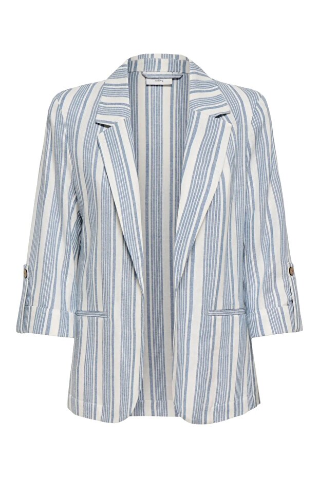 15363727 ONLGOA 3/4 UNLINE LINEN BL BLAZER CC TLR - 7