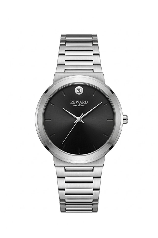 Men's Black Dial Silver Metal Cord Minimal Wrist Watch 2 Years Warranty