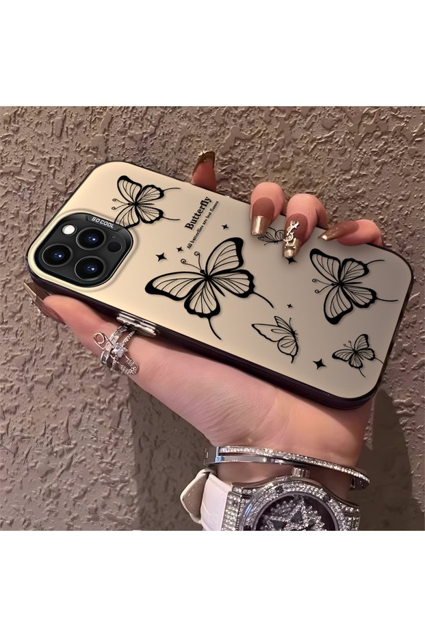 iPhone 12 Pro Max Compatible, Evil Eye Butterfly Pattern, Full Coverage Protection, Stylish Case