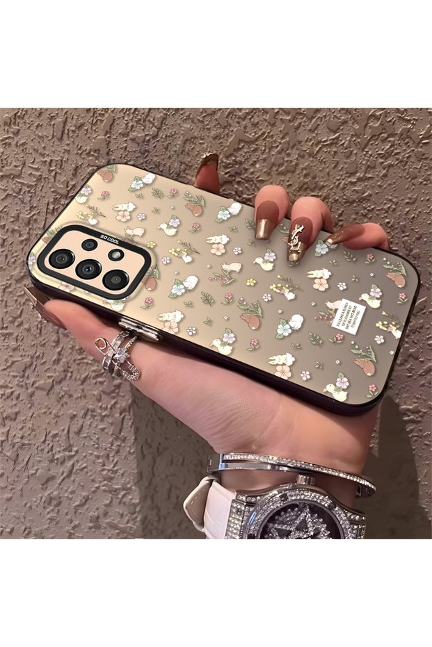 Samsung Galaxy A33 Compatible Plain Floral Case, Drop-Resistant Silicone, Stylish and Durable