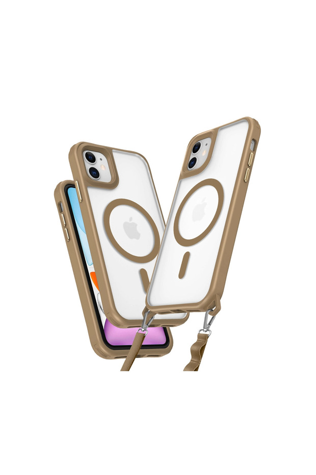 Apple iPhone 11 Case Enka Magsafe Silicone Case - Desert