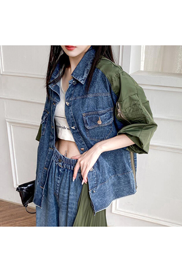Retro Patchwork Denim Jacket