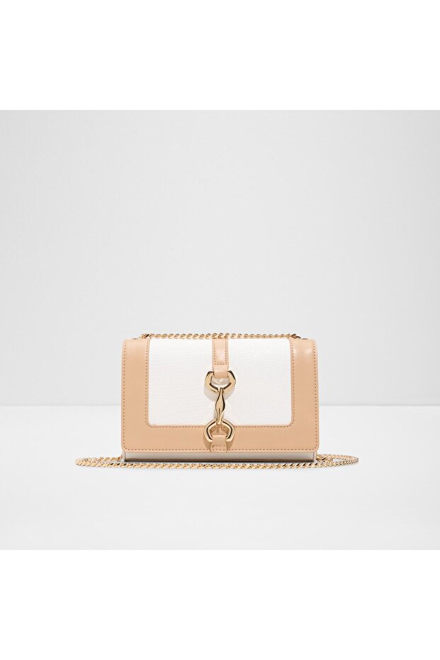 Clairissia Womens White Shoulder Bag