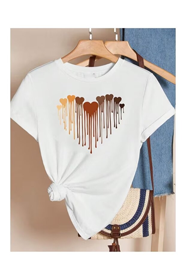 Fluid Leopard Hearts Oversize Tee / T-Shirt