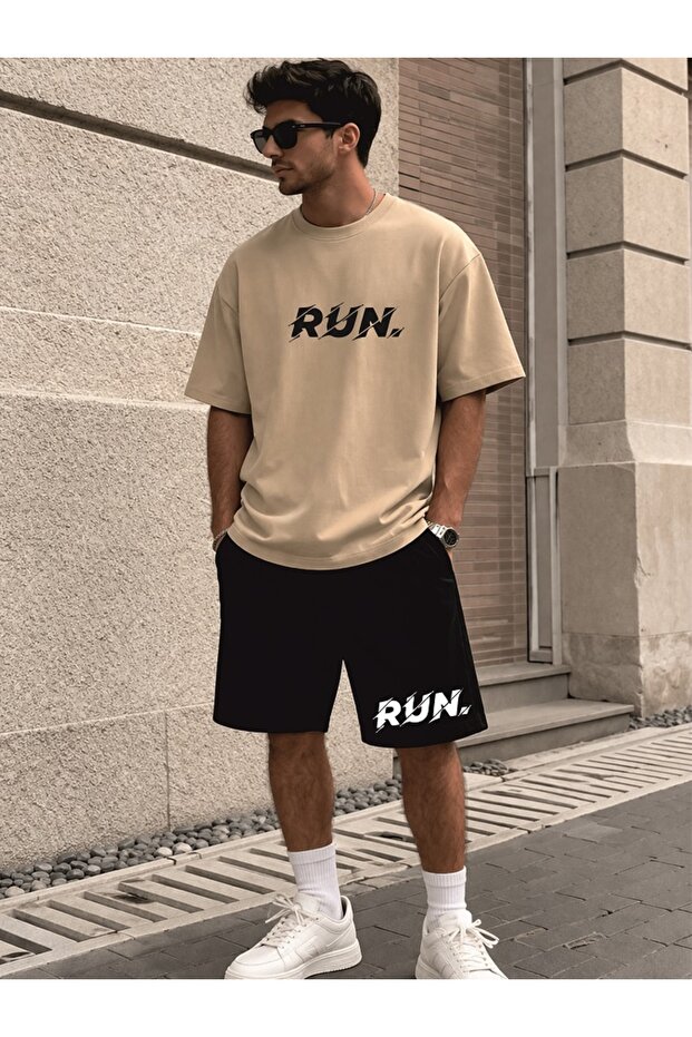 Run. Essential Women's / Men's Unisex T-Shirt Shorts Set Oversized