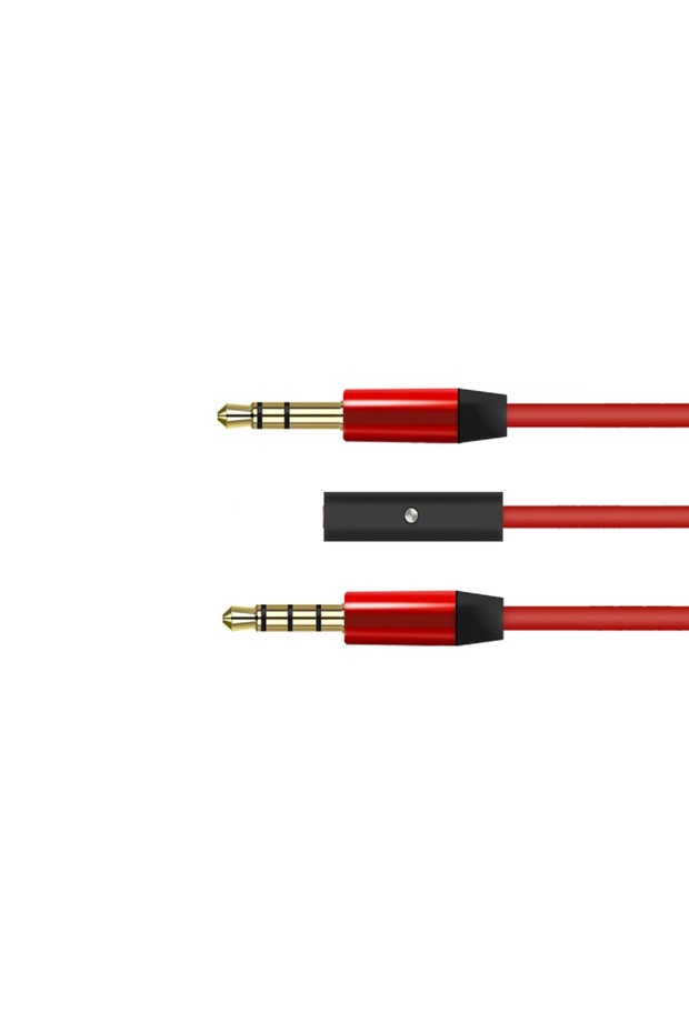 كابل C-818 مع ميكروفون 3.5 ملم أحمر