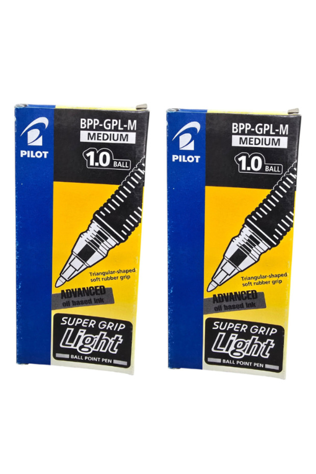 BPP-GPL-M Super Grip Ball Pen Black 1.0mm Medium Tip Pack of 24 Refillable