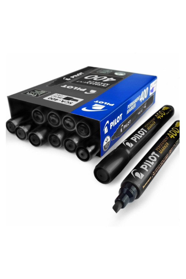 SCA-400 Permanent Marker Chisel Tip Black Pack of 12 Pieces