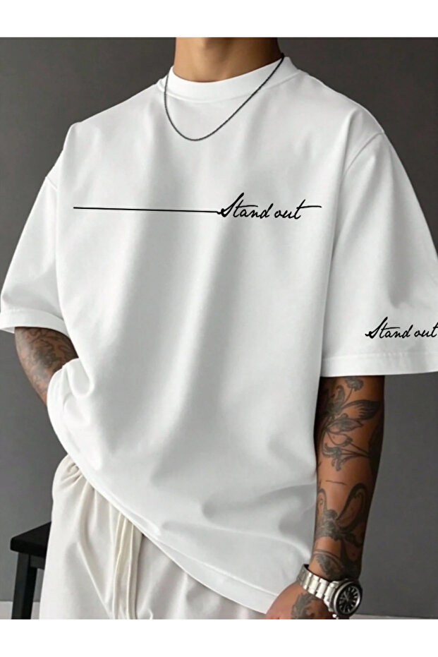 Unisex Letter Printed Oversize T-Shirt