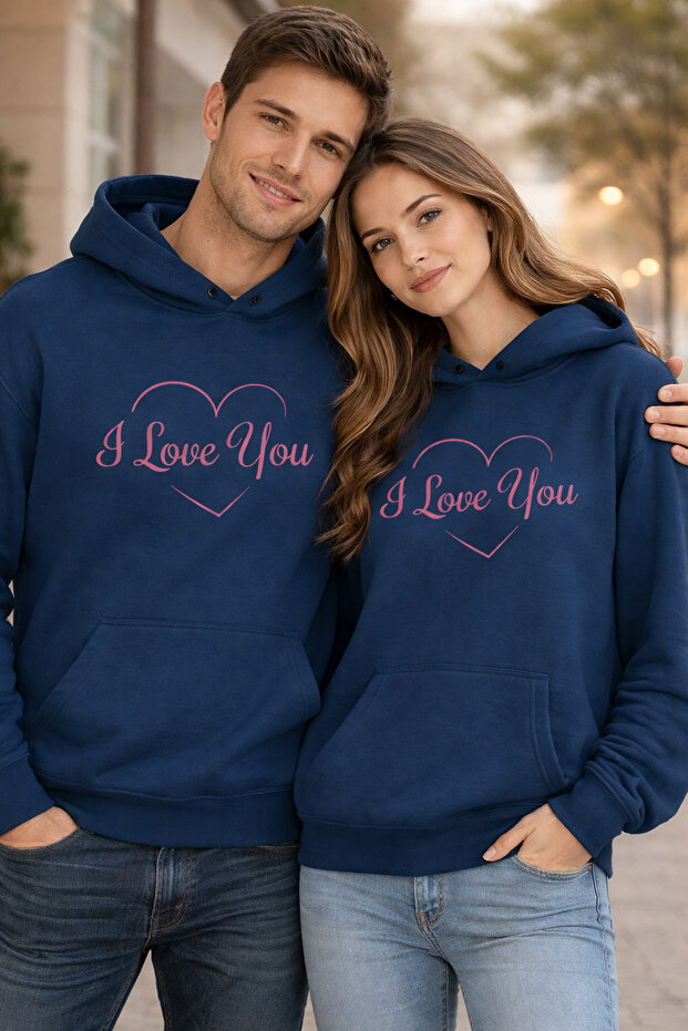 سويت شيرت للجنسين من Lover Combination باللون الأزرق الداكن
