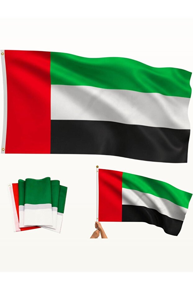 United Arab Emirates Flags UAE – 90 x 60 cm – Emirati Flag 100% Polyester