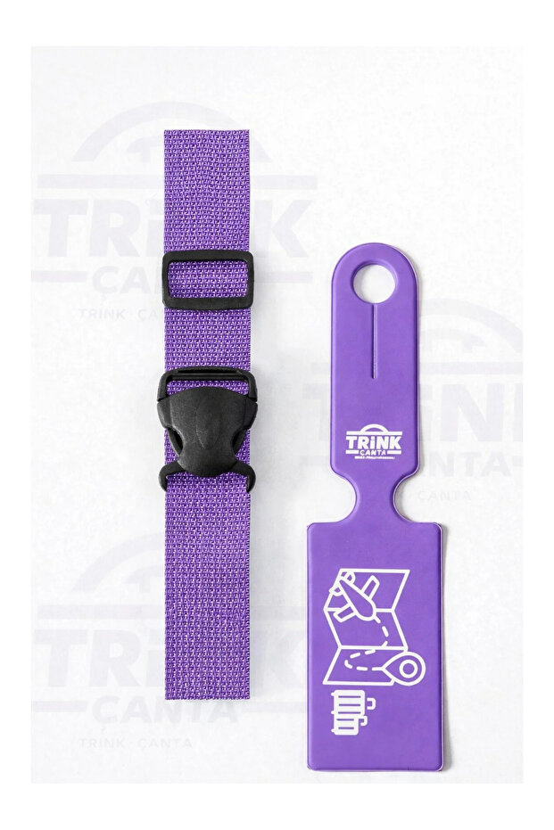 Luggage Belt and Luggage Tag * 1 Piece * Lila