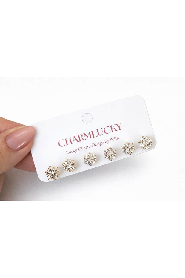 Special Series Single Stone 6-Piece Earring Set