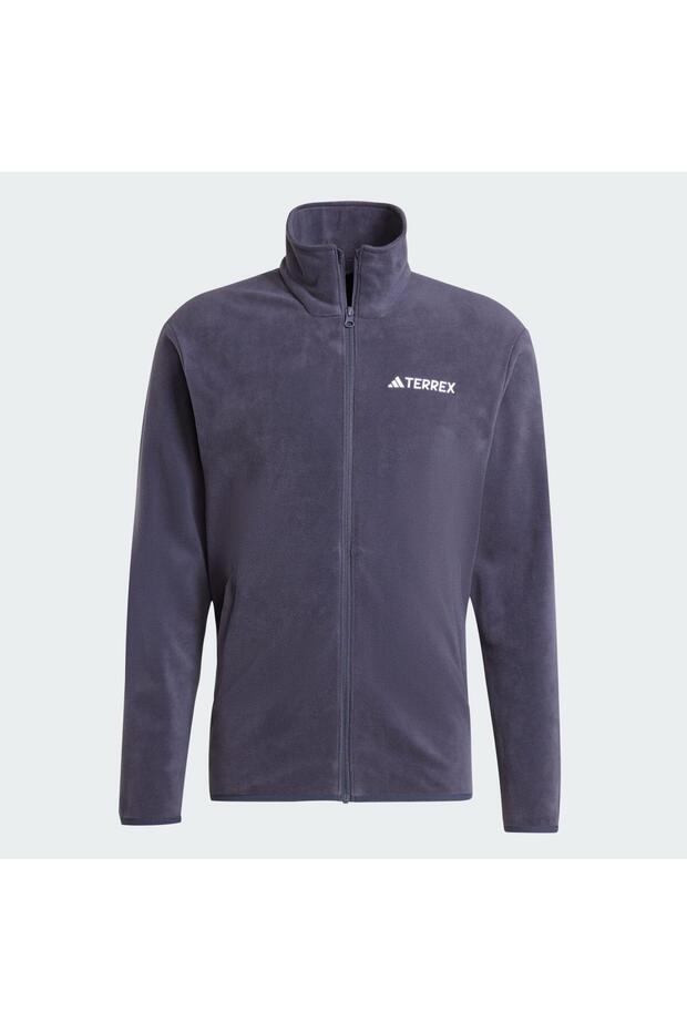 W MT ESS FZ FL GRI Kadın Polar Sweatshirt - 4