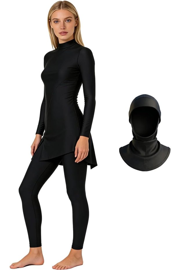 Muslim Swimsuits for Women Modest Islamic Comfortable Swimming Suits Slim Fit High Elastic