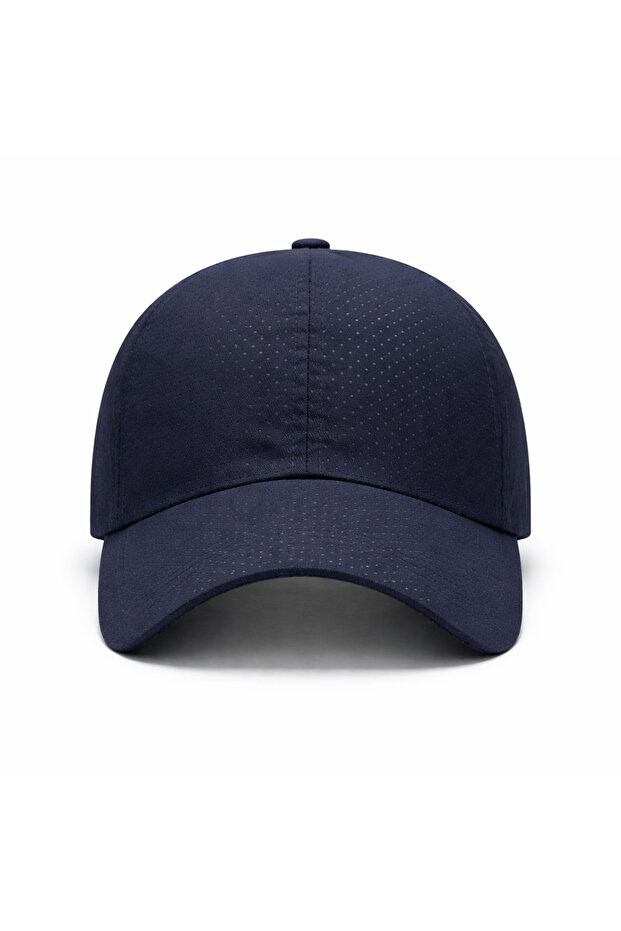 Navy Blue Unisex Sports Hat Breathable Anti-Sweat Adjustable Casual Baseball Cap