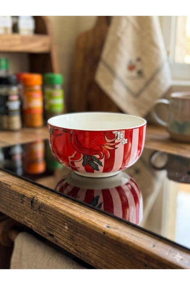 Pomegranate Porcelain 12 cm Bowl Tkebt Red