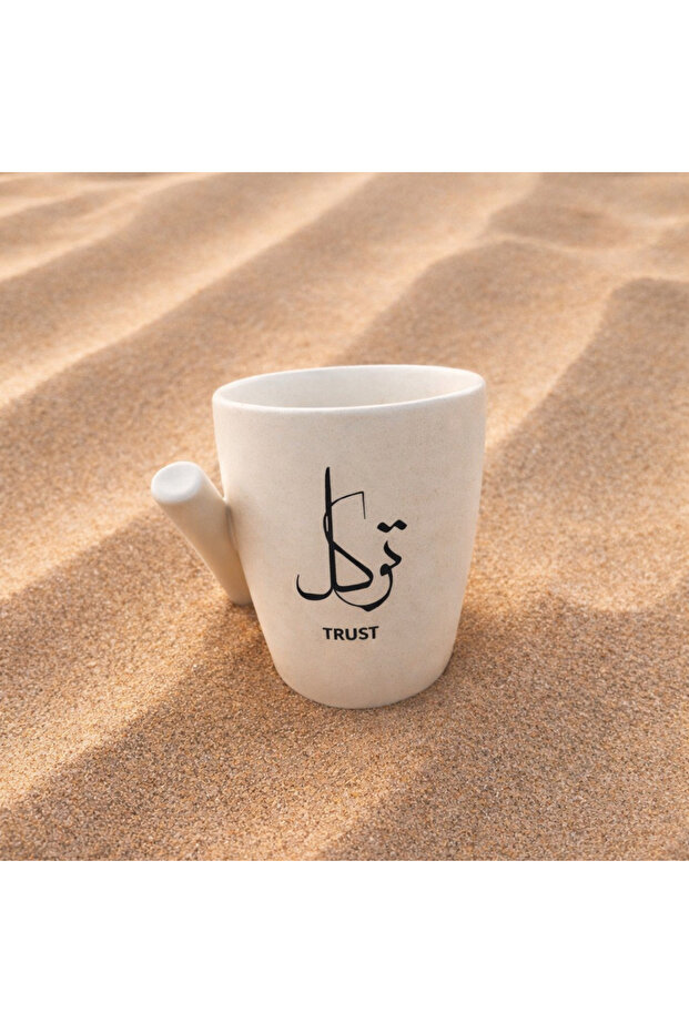 Trust Calligraphic Slant Mug | Handcrafted Tea & Coffee Drinkware | Luxury Gifts Dubai