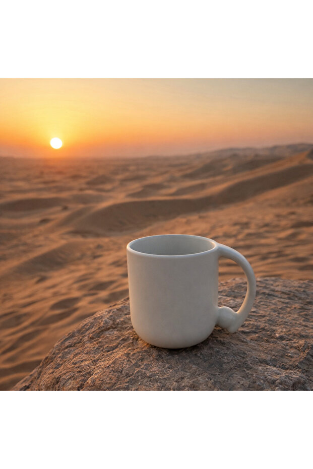 Ivory Ball Mug – 300ml Handmade Ceramic Mug, Minimalist Elegant Coffee & Tea Cup – Home Décor & Gift