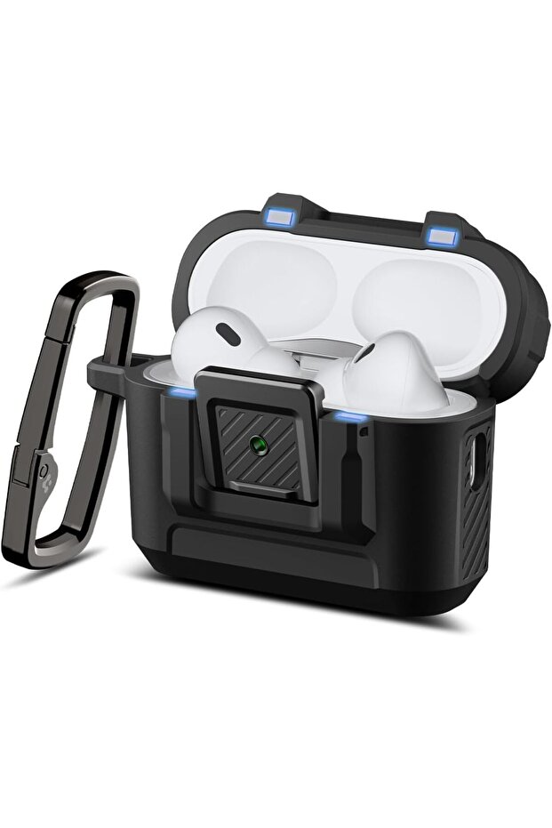 Lock Fit AirPods Pro 3 Case Secure Clip Design- Matte Black