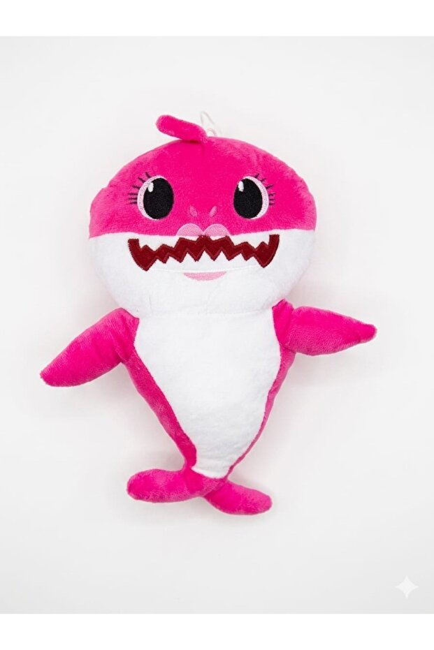 Cute Pink Shark Plush Toy – Soft Cartoon Baby Shark Doll