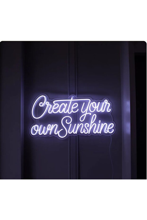اصنع لافتتك الضوئية LED بتصميم شمسية بحجم 30×40 سم، ضوء أزرق مع قاعدة أكريليك 6 مم