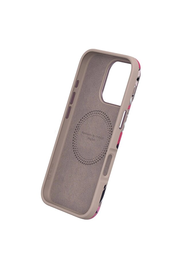Onegif İphone 14 Pro Flower Series Magsafe Kapak - Siyah - 2