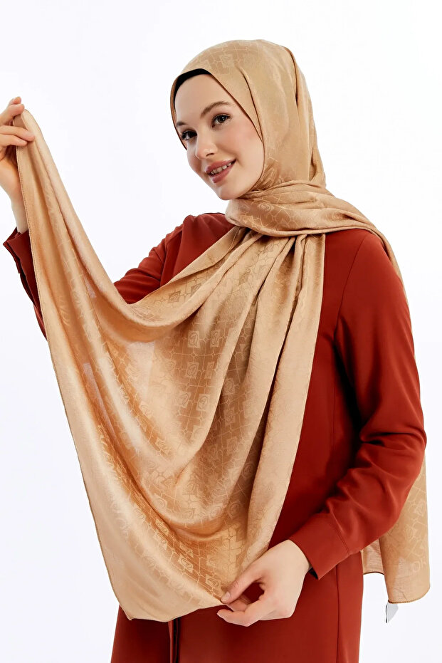Wool-Modal Monogram Shawl