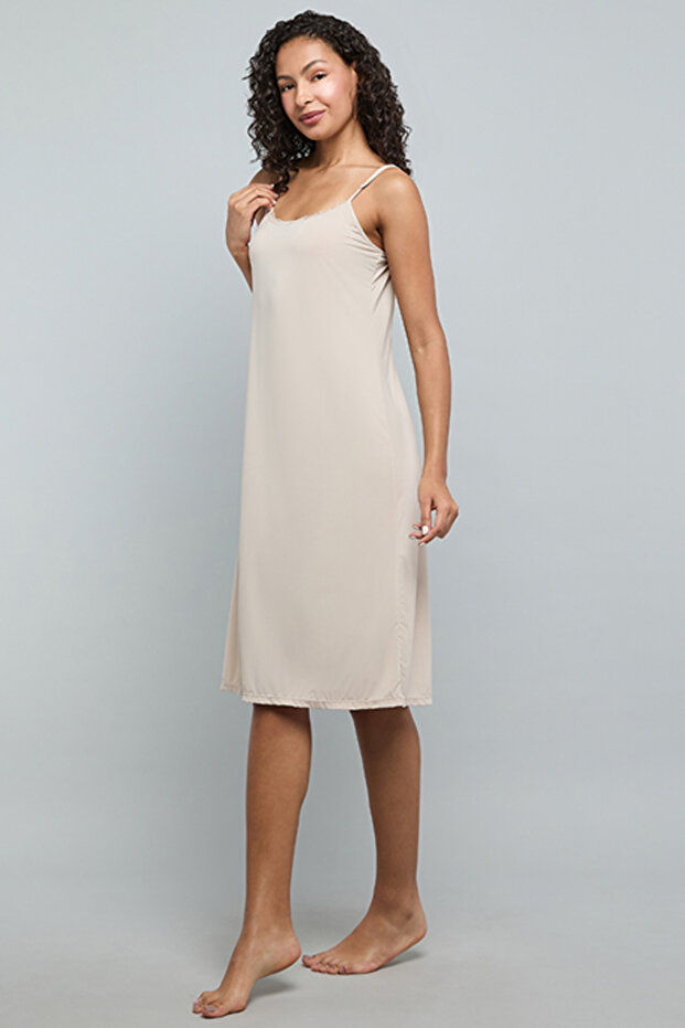 Solid Night Slip Dress - 2
