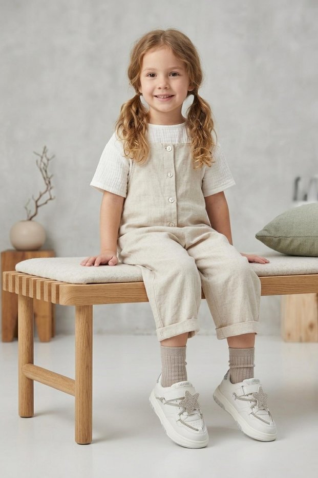 Papuç Sepeti Yıldız Anatomical Comfortable Sole Girls' Sports Shoes
